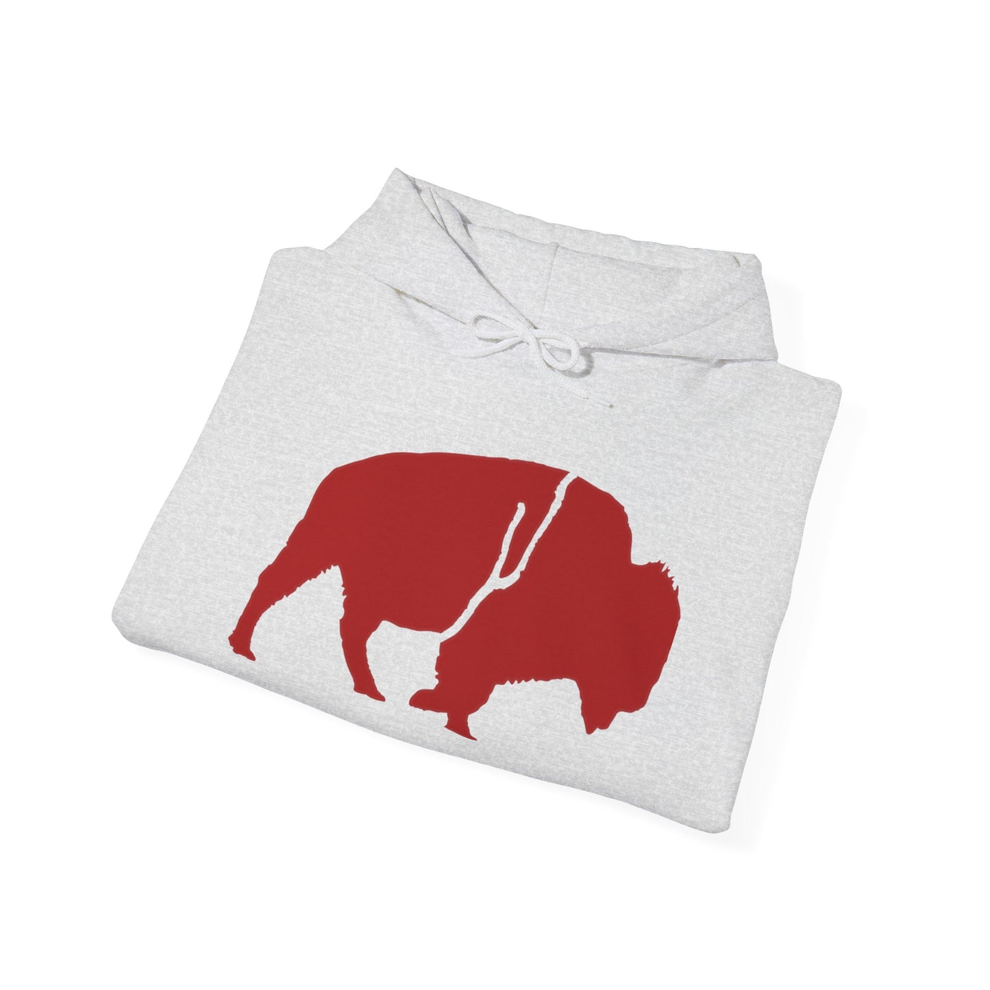 QKA Bills Backers Red Standing Buffalo Hoodie