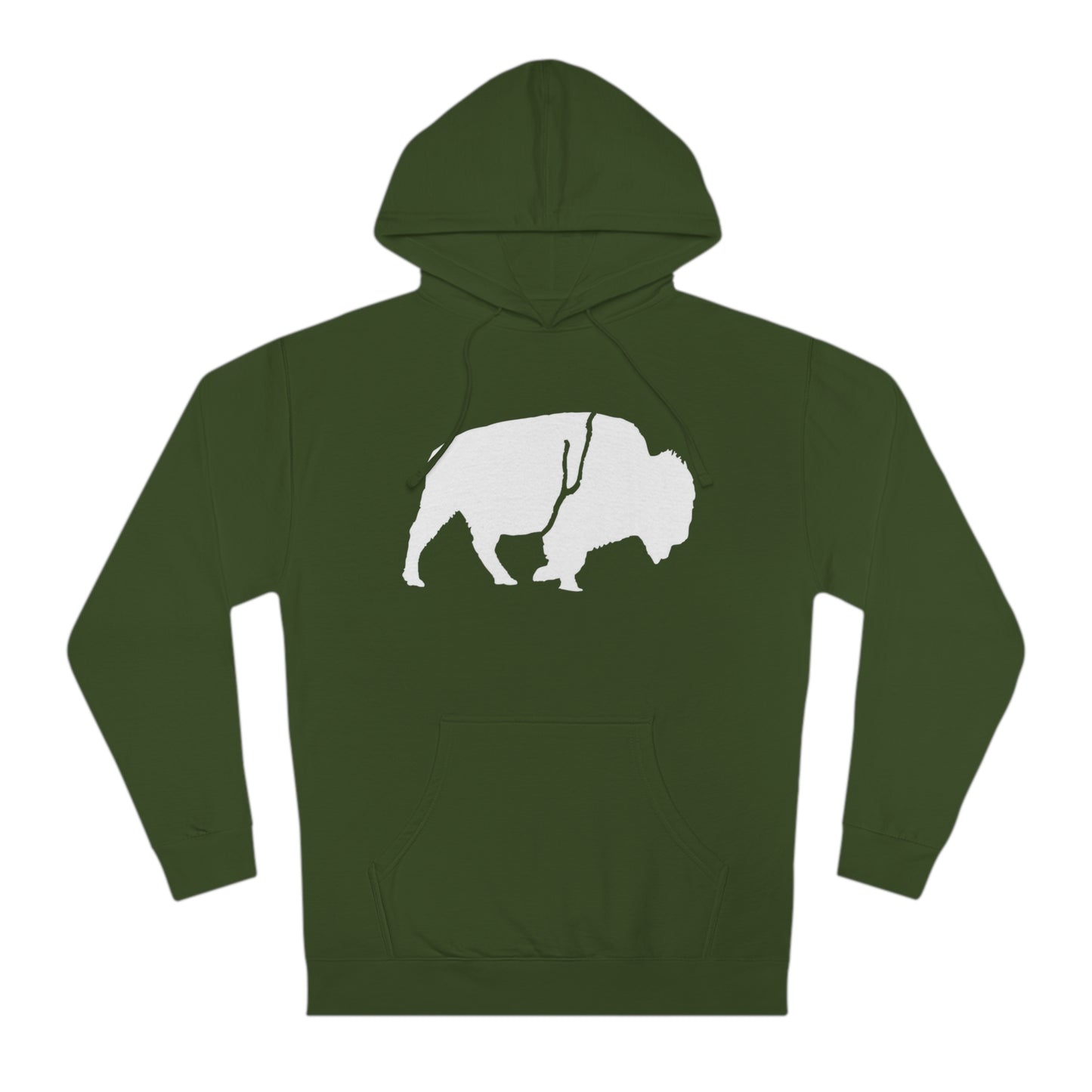 QKA Bills Backers White Standing Buffalo Hoodie