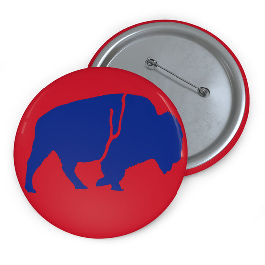 Pin Buttons Standing Buffalo Icon