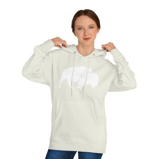QKA Bills Backers White Standing Buffalo Hoodie