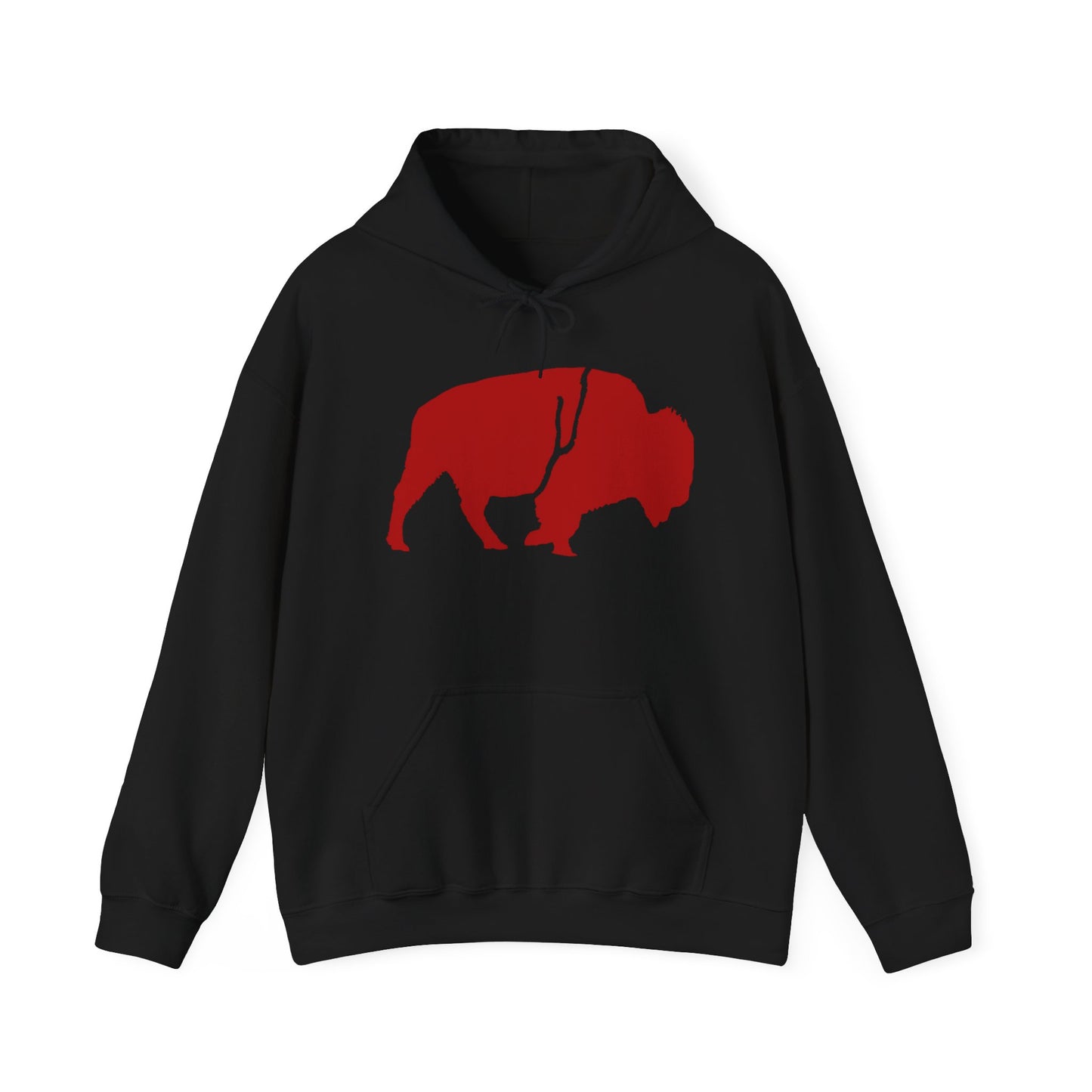 QKA Bills Backers Red Standing Buffalo Hoodie