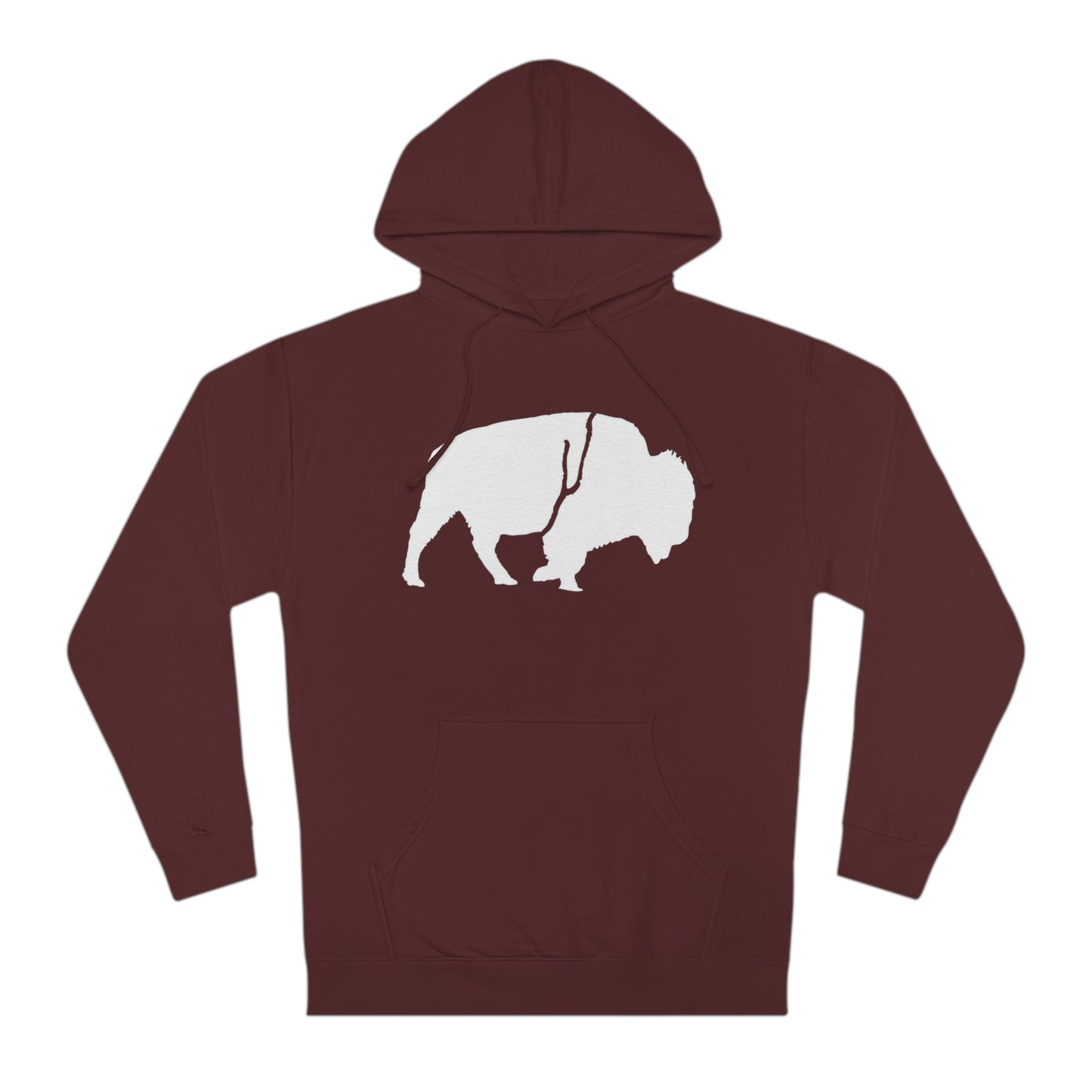 QKA Bills Backers White Standing Buffalo Hoodie
