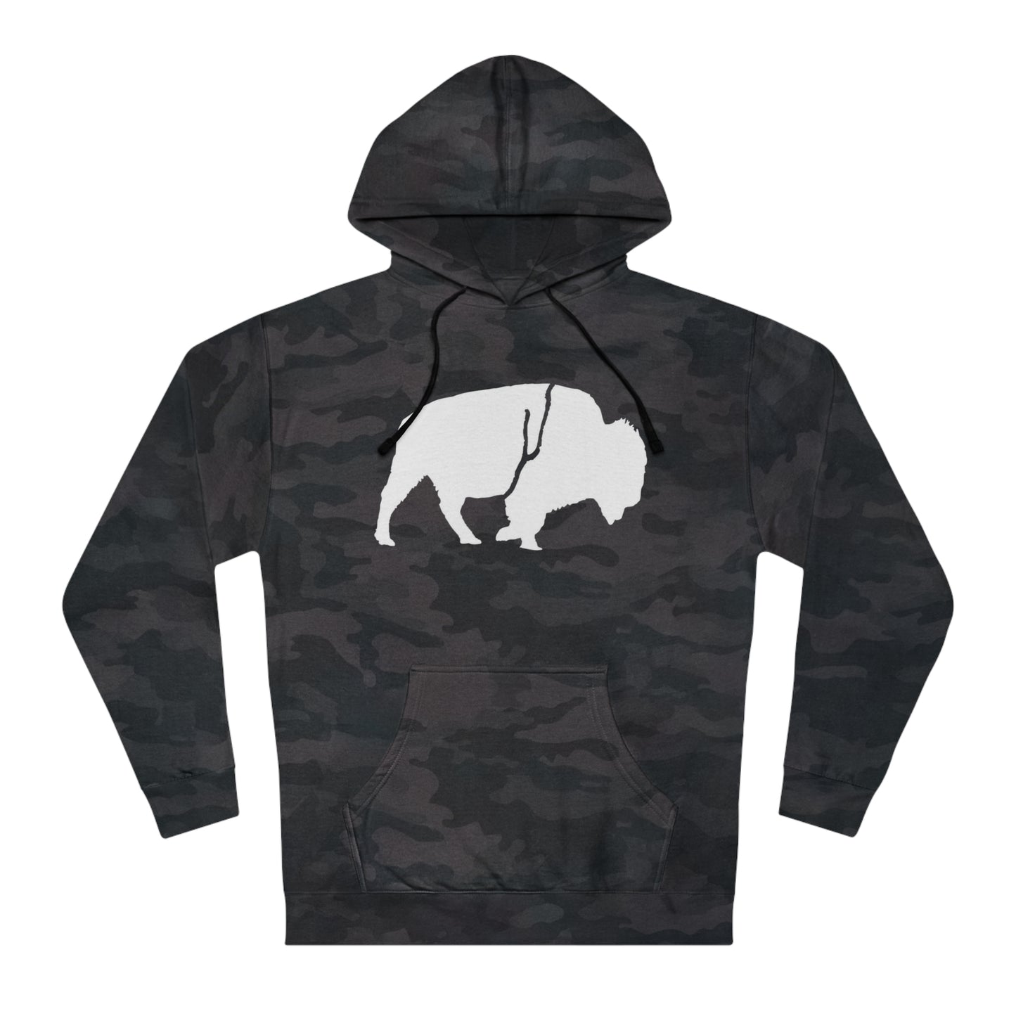 QKA Bills Backers White Standing Buffalo Hoodie
