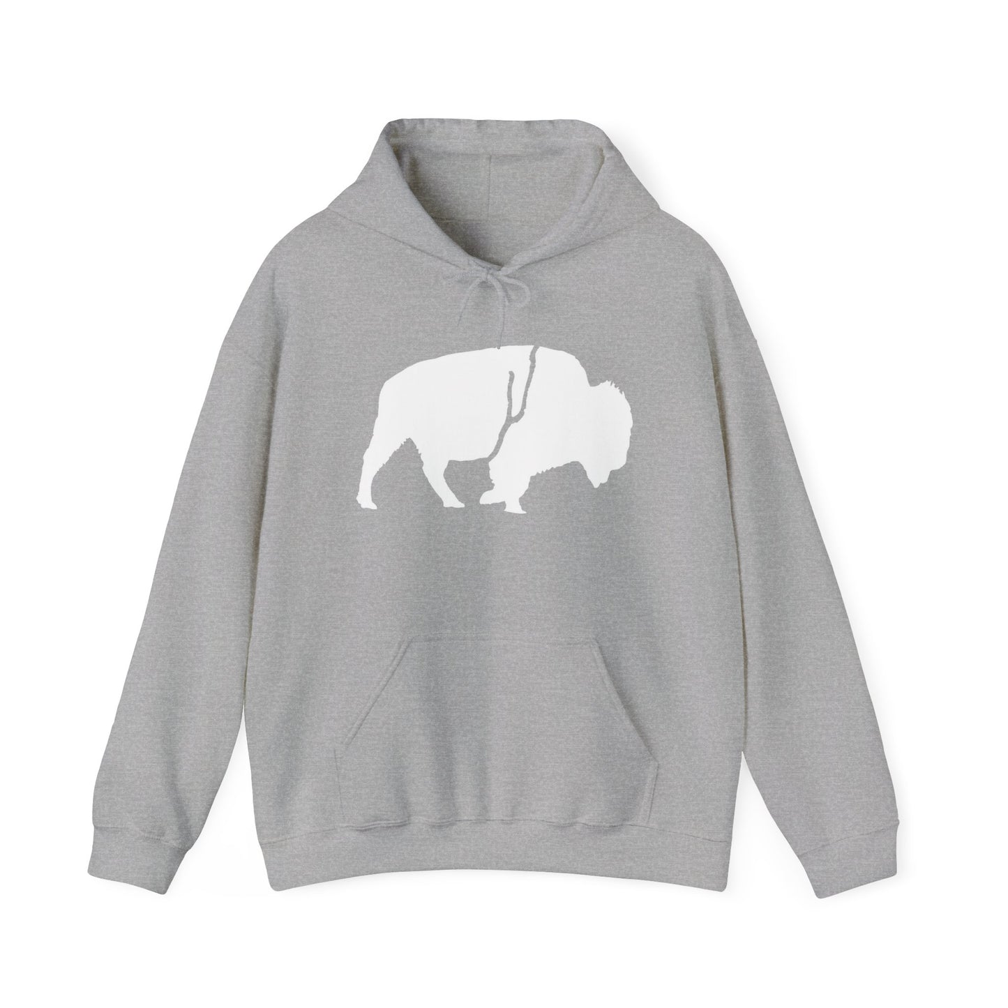Copy of QKA Bills Backers White Standing Buffalo Hoodie