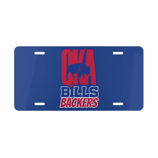 QKA Bills Backers Vanity Plate
