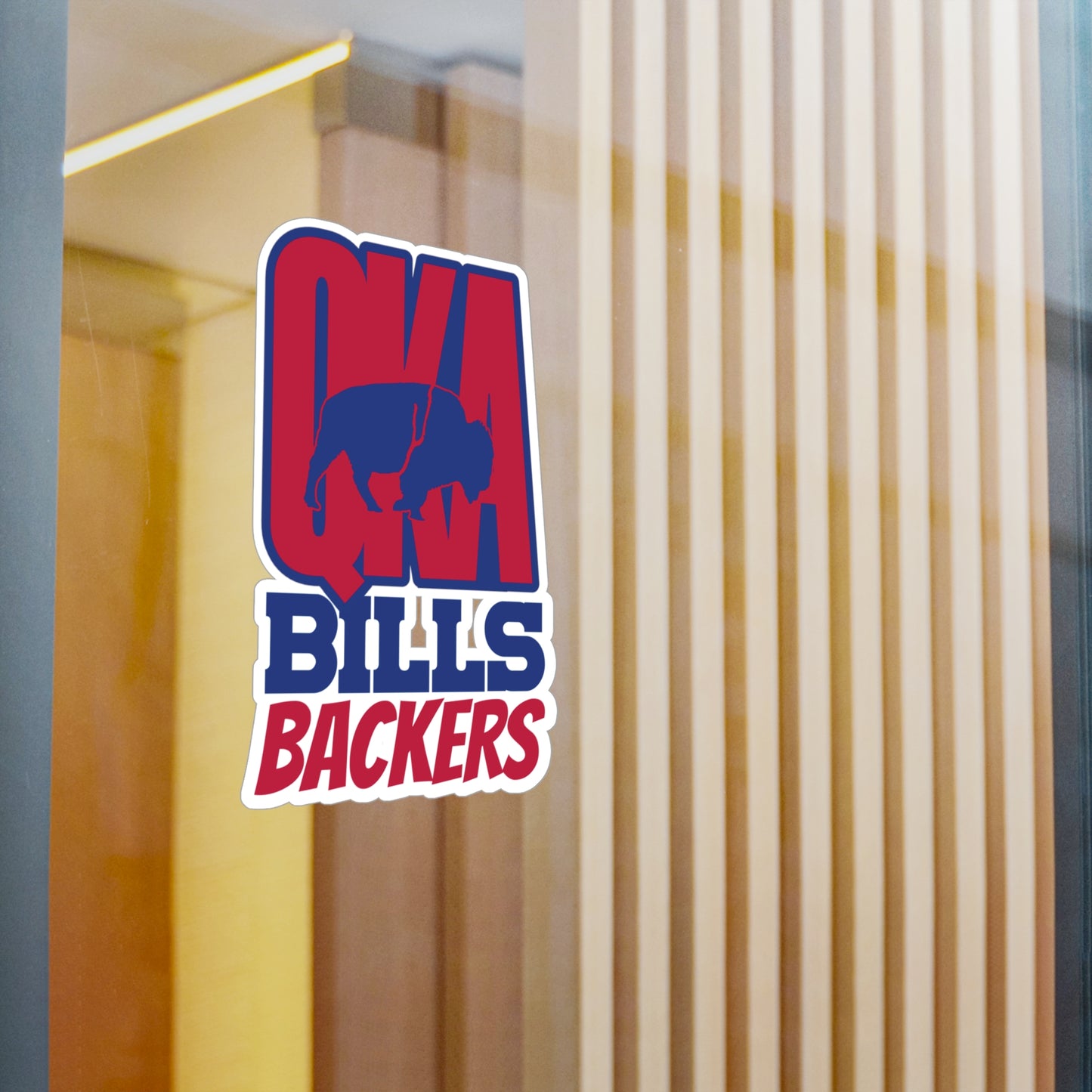 QKA Bills Backers Kiss-Cut Vinyl Decals for Fans, Sports Stickers, Team Pride Decals, Game Day Decor, Gift for Sports Lovers