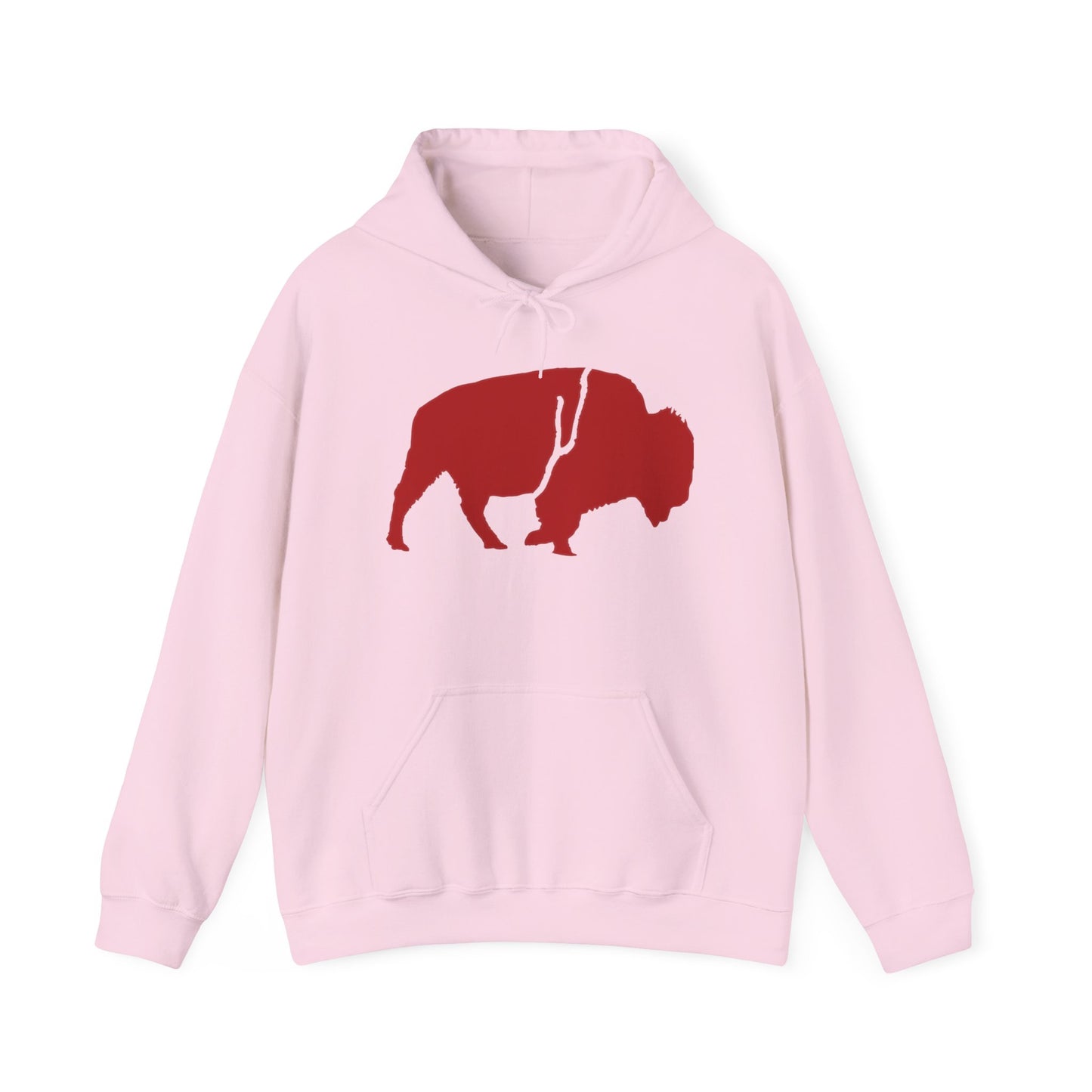 QKA Bills Backers Red Standing Buffalo Hoodie
