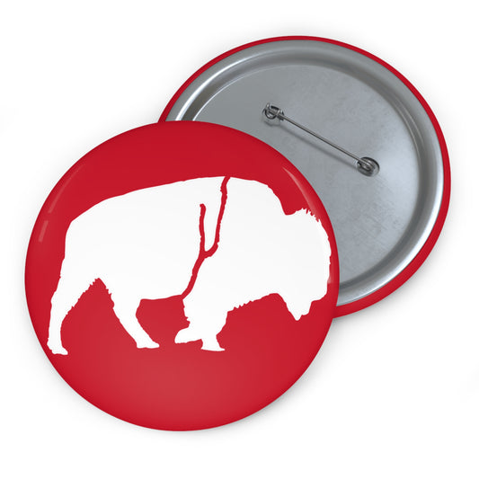 Pin Buttons Standing Buffalo Icon