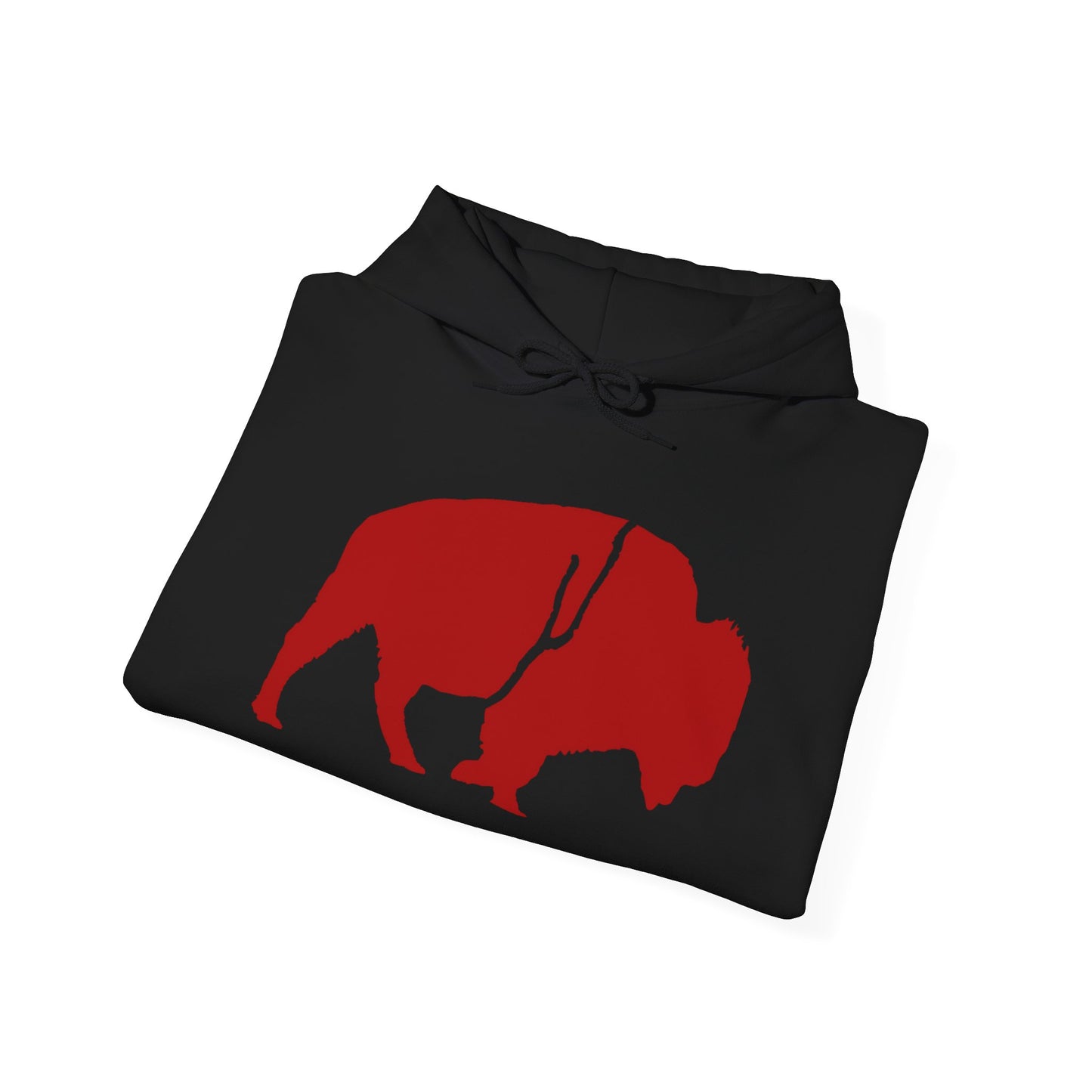 QKA Bills Backers Red Standing Buffalo Hoodie