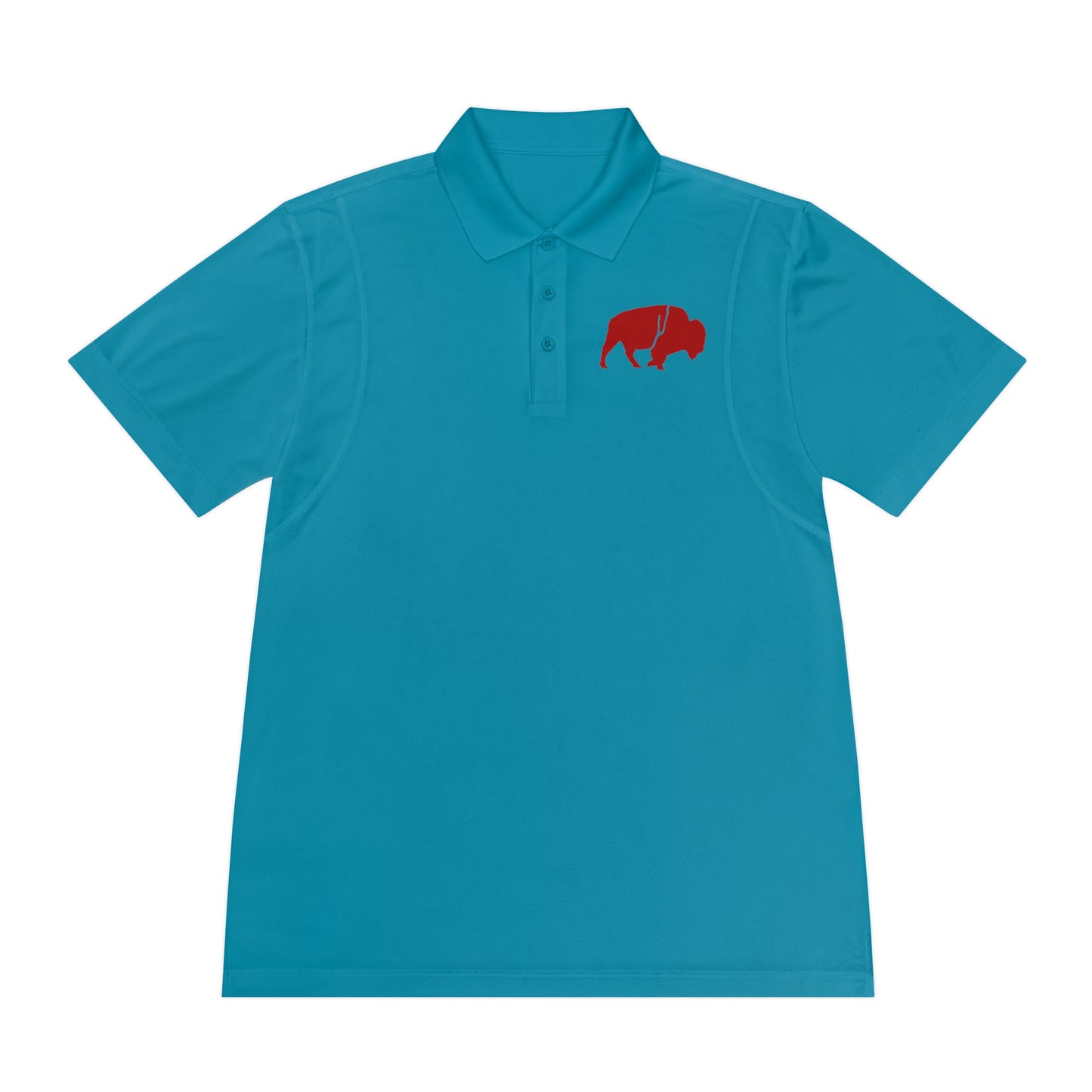 Men's Sport Polo Shirt with Buffalo Design - Casual Wear, Golf Shirt, Summer Collection, Outdoor Activity Shirt, Gift for Him