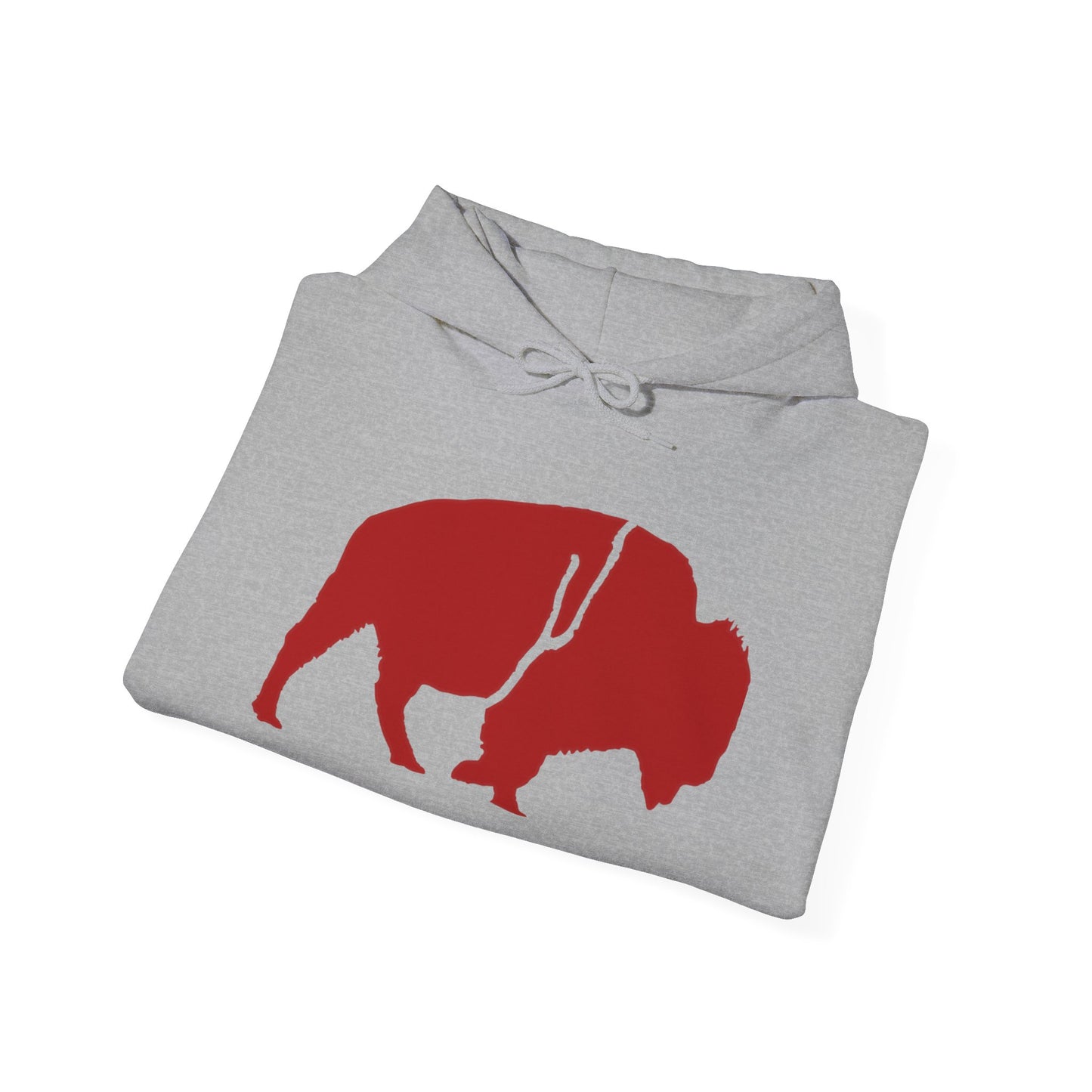 QKA Bills Backers Red Standing Buffalo Hoodie