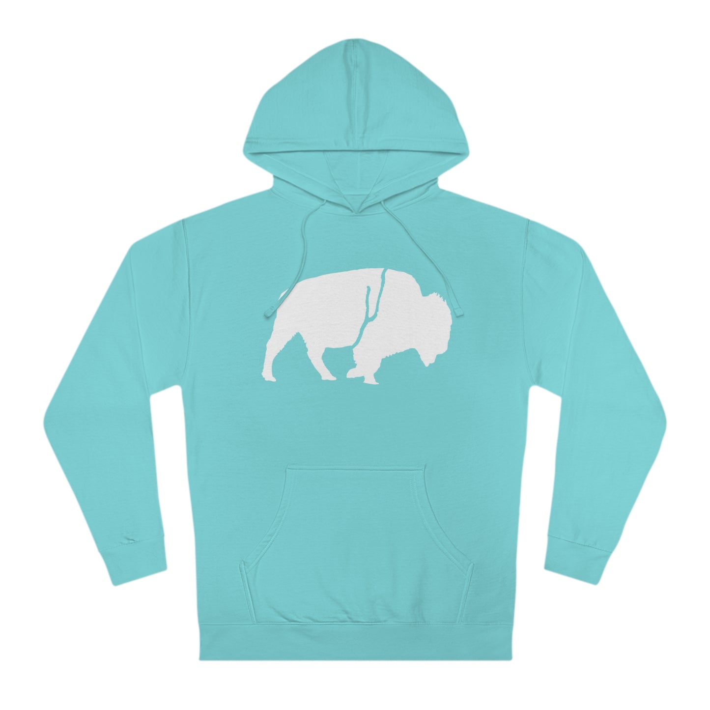 QKA Bills Backers White Standing Buffalo Hoodie