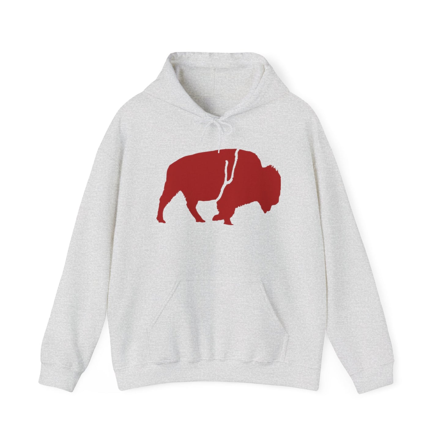 QKA Bills Backers Red Standing Buffalo Hoodie