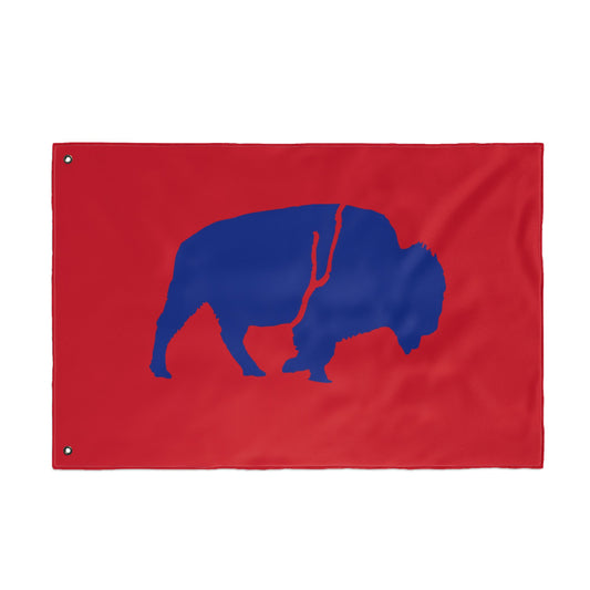 Vibrant Double Sided Flag, Outdoor Decor, Buffalo Art, Sports Fan Flag, Garden Banner, Home and Garden