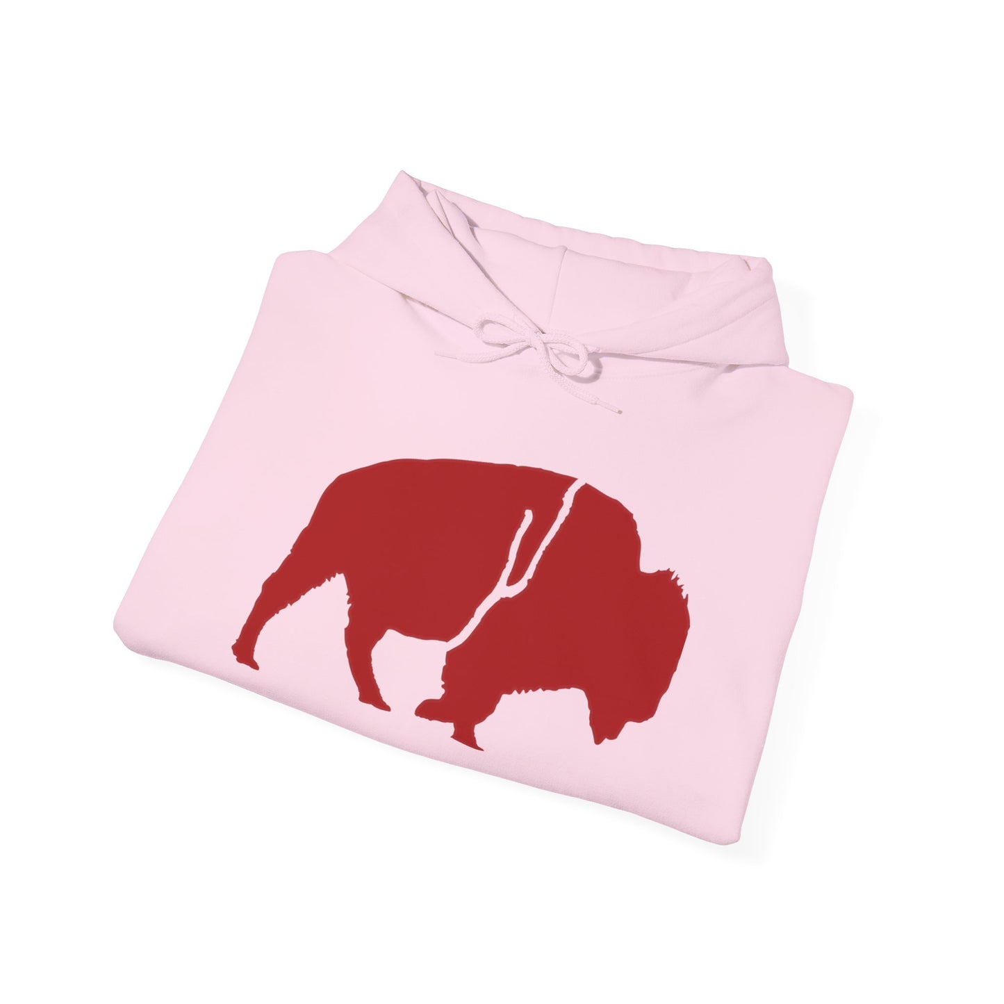 QKA Bills Backers Red Standing Buffalo Hoodie