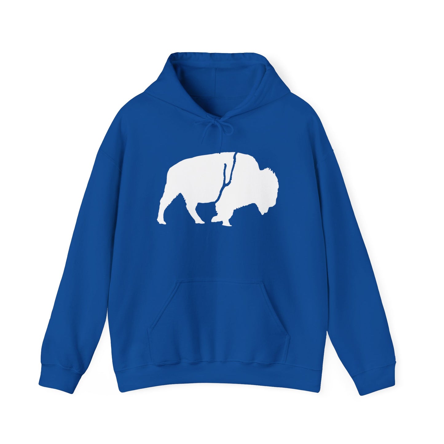Copy of QKA Bills Backers White Standing Buffalo Hoodie