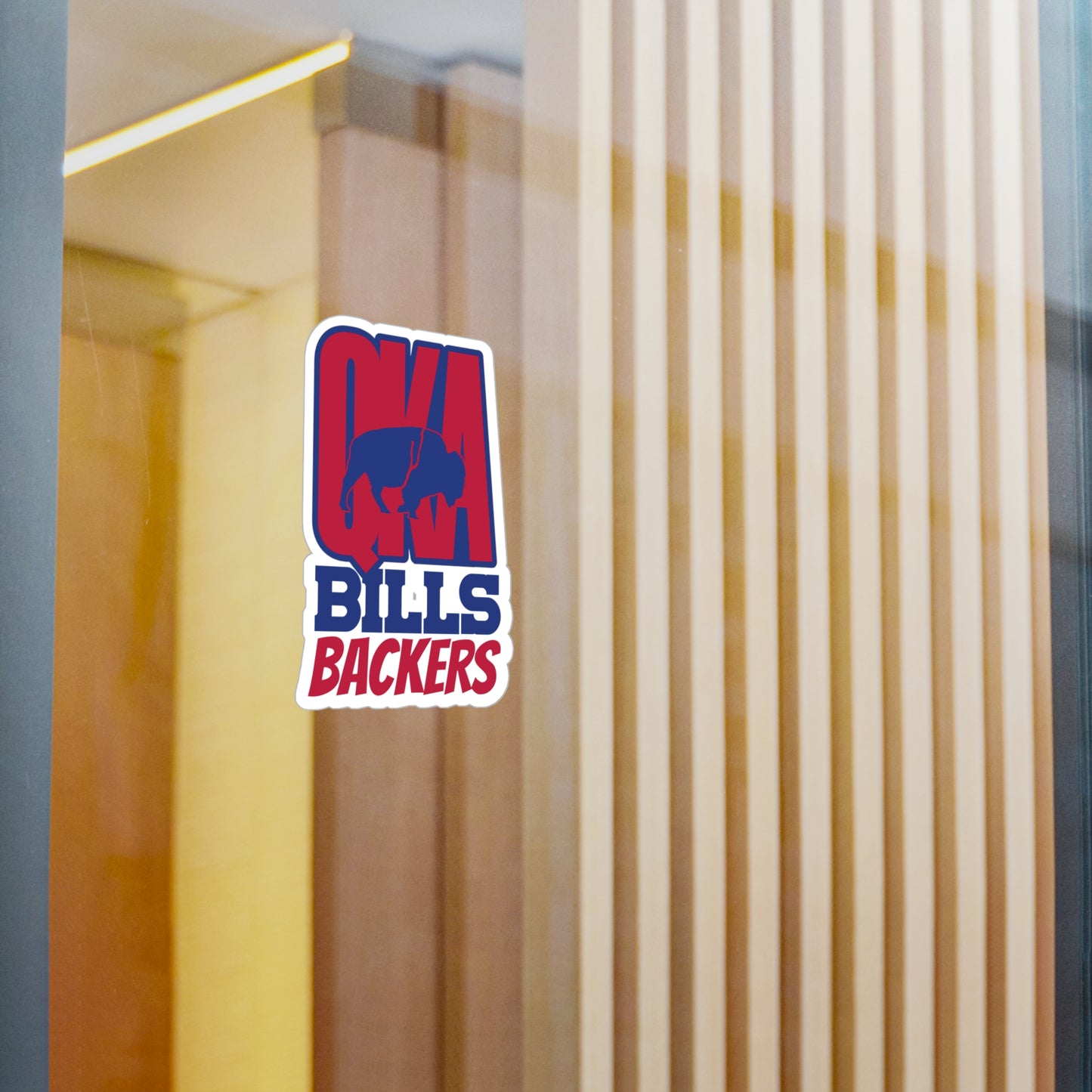 QKA Bills Backers Kiss-Cut Vinyl Decals for Fans, Sports Stickers, Team Pride Decals, Game Day Decor, Gift for Sports Lovers