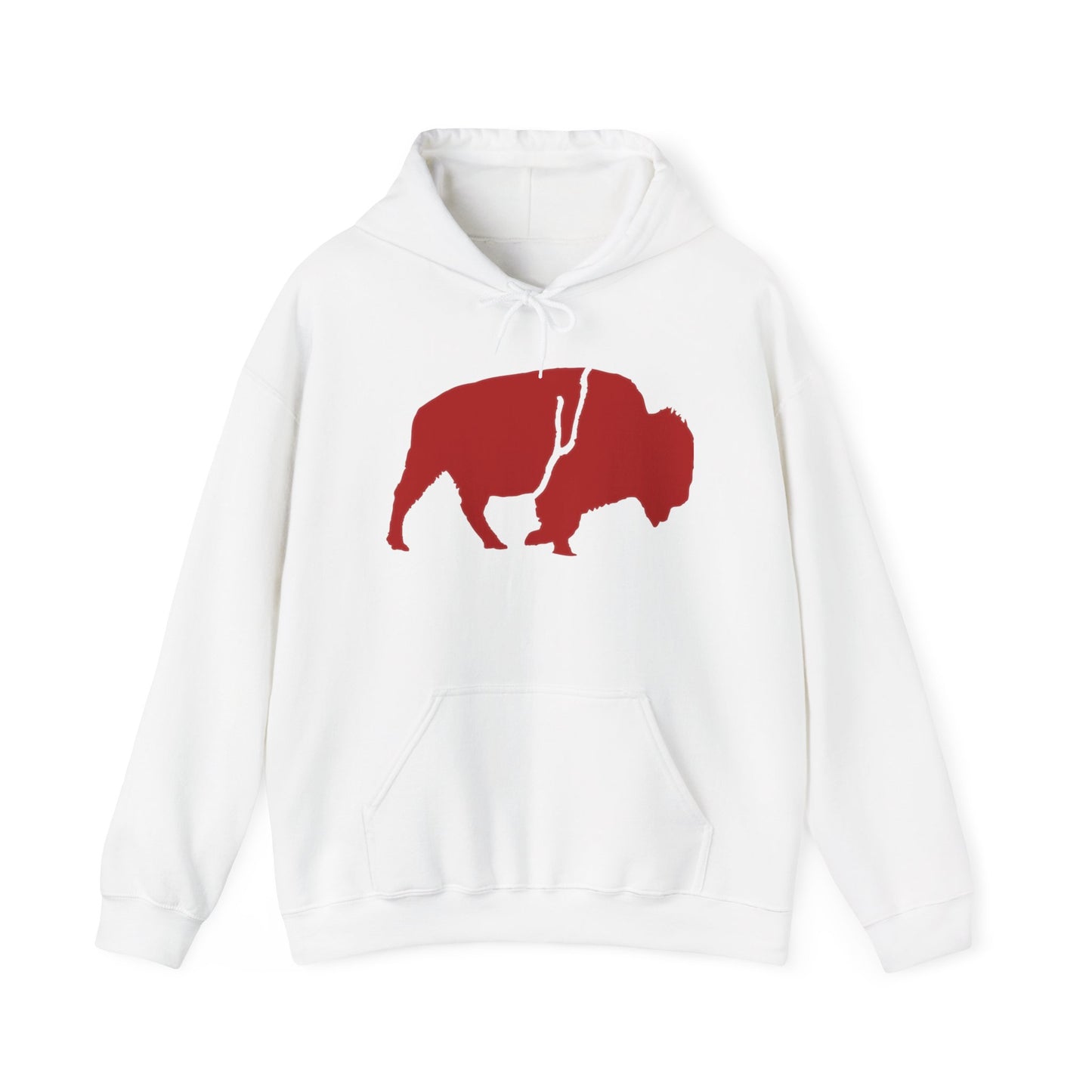 QKA Bills Backers Red Standing Buffalo Hoodie