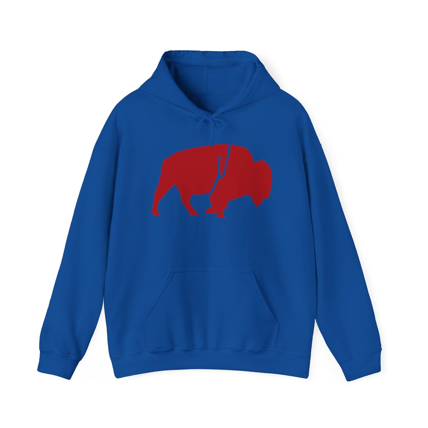 QKA Bills Backers Red Standing Buffalo Hoodie