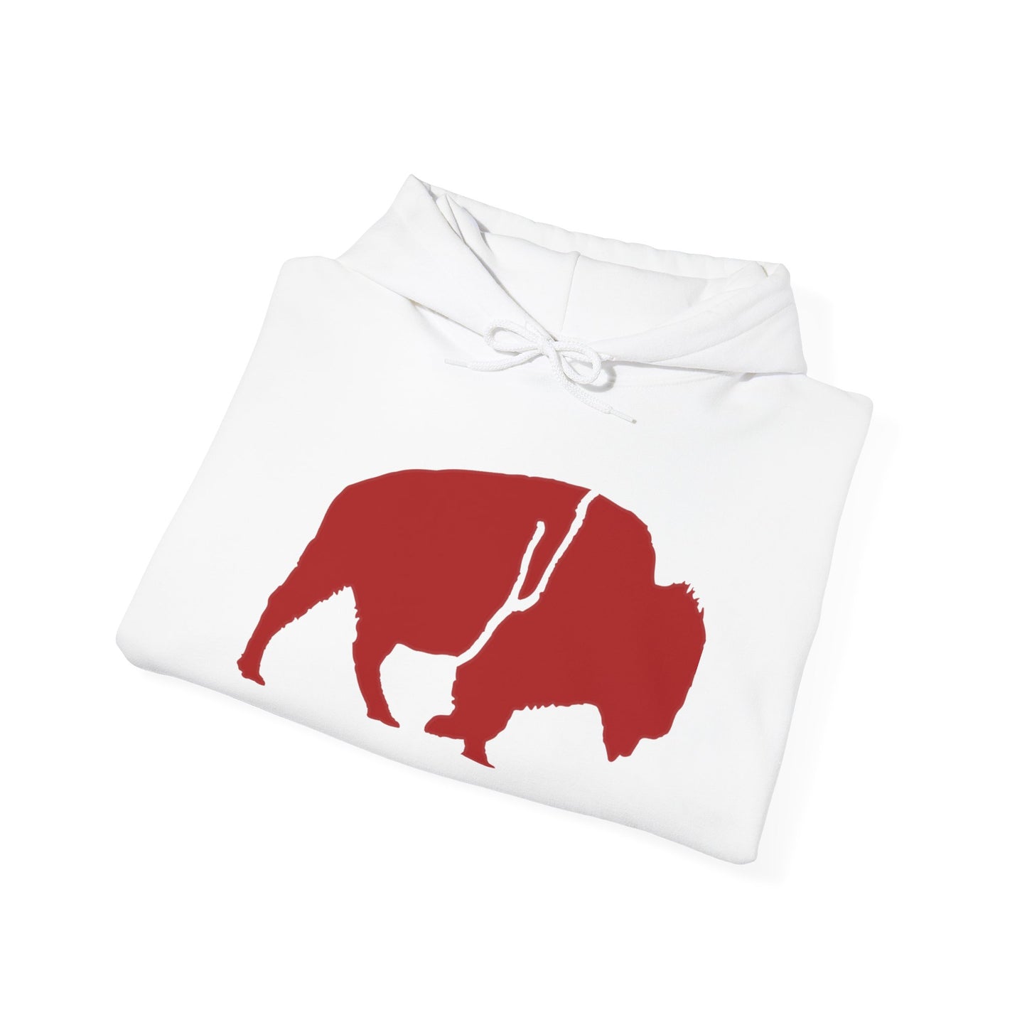 QKA Bills Backers Red Standing Buffalo Hoodie
