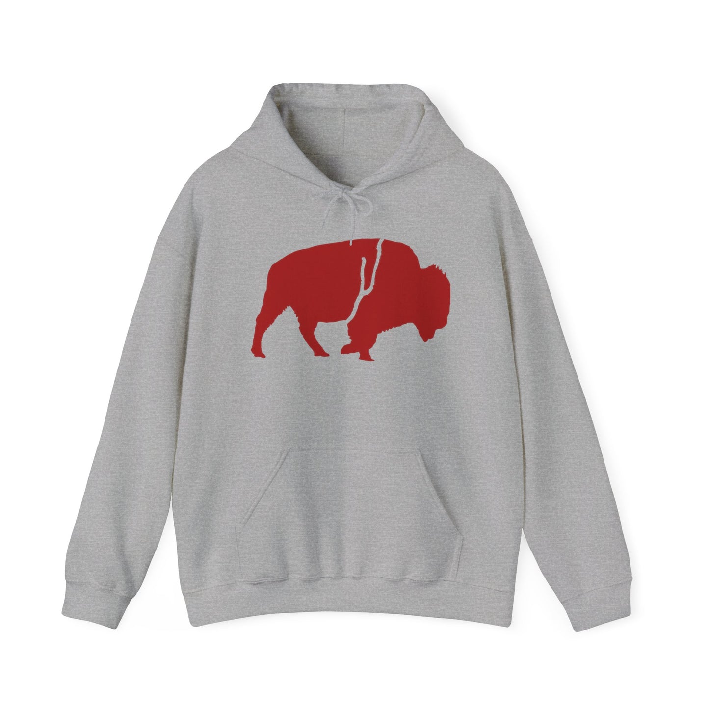 QKA Bills Backers Red Standing Buffalo Hoodie