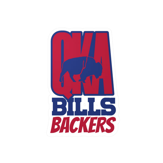 QKA Bills Backers Kiss-Cut Vinyl Decals for Fans, Sports Stickers, Team Pride Decals, Game Day Decor, Gift for Sports Lovers