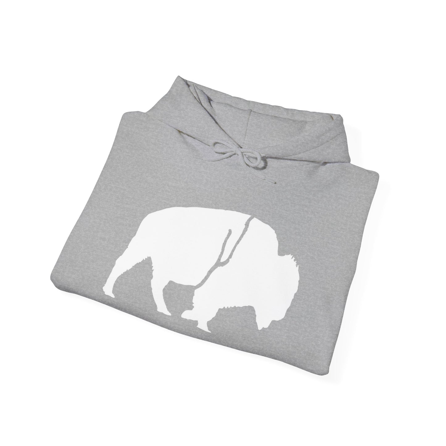 Copy of QKA Bills Backers White Standing Buffalo Hoodie