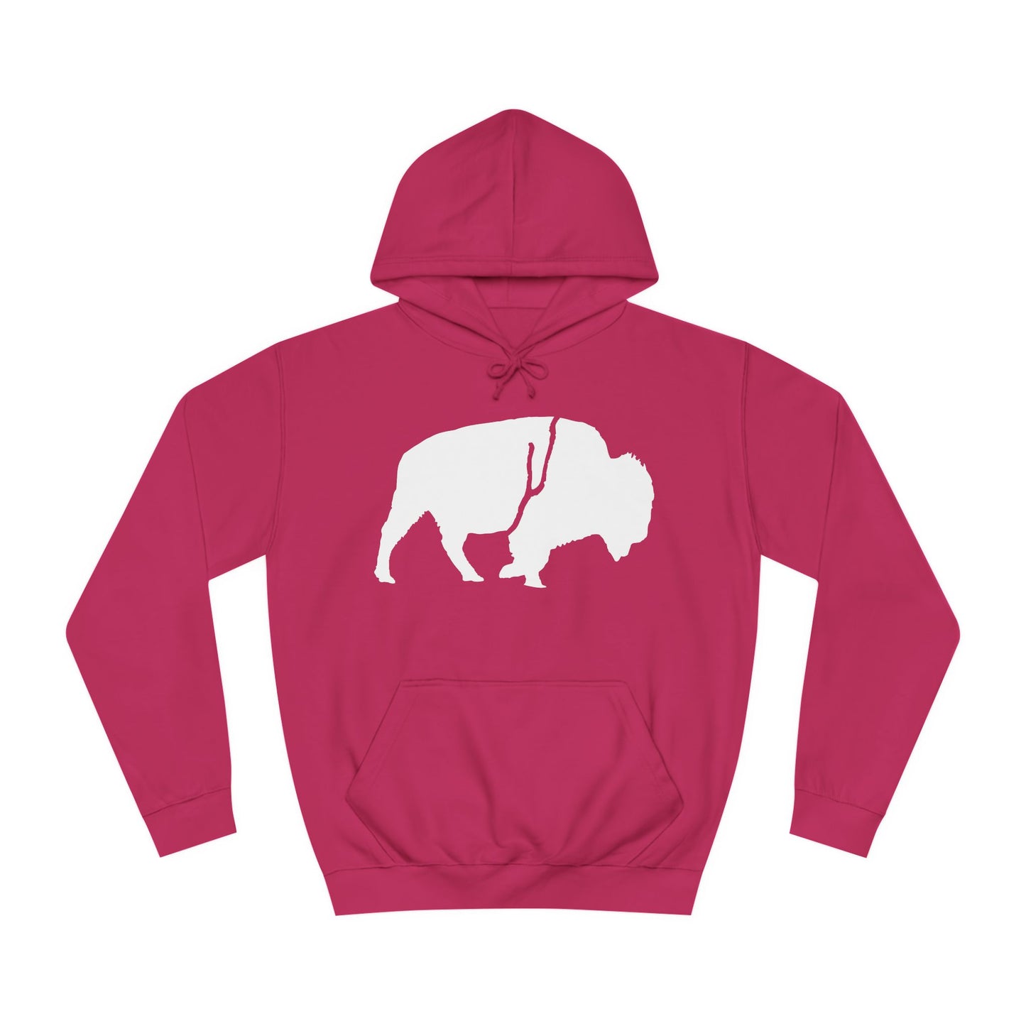 QKA Bills Backers White Standing Buffalo Classic Hoodie