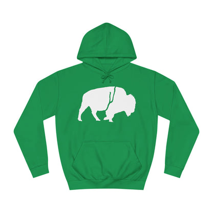 QKA Bills Backers White Standing Buffalo Classic Hoodie