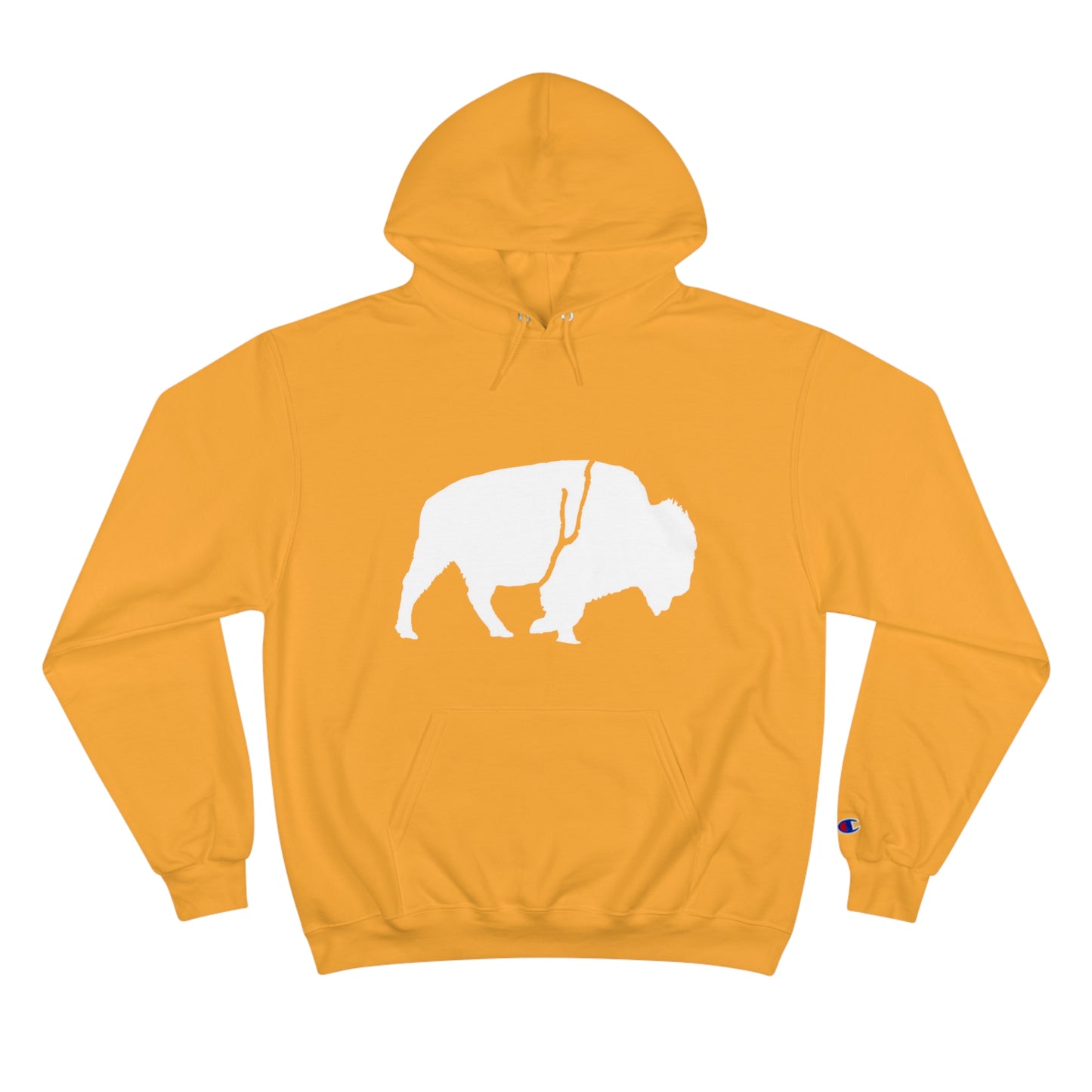 QKA Bills Backers White Standing Buffalo Champion Hoodie