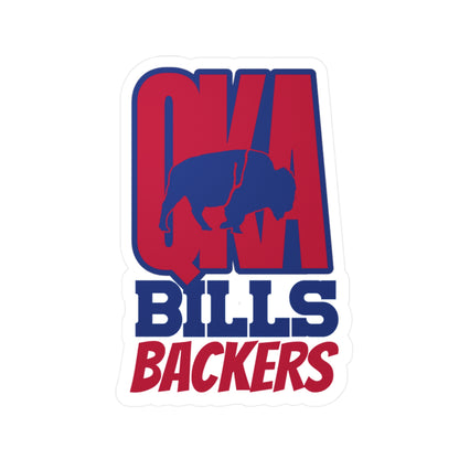 QKA Bills Backers Kiss-Cut Vinyl Decals for Fans, Sports Stickers, Team Pride Decals, Game Day Decor, Gift for Sports Lovers