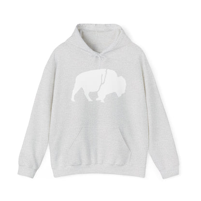 Copy of QKA Bills Backers White Standing Buffalo Hoodie