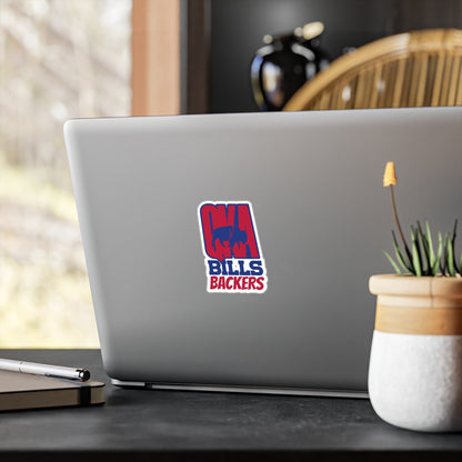 QKA Bills Backers Kiss-Cut Vinyl Decals for Fans, Sports Stickers, Team Pride Decals, Game Day Decor, Gift for Sports Lovers