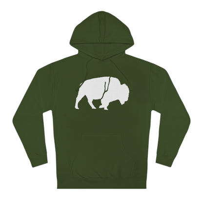 QKA Bills Backers White Standing Buffalo Hoodie