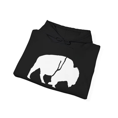 Copy of QKA Bills Backers White Standing Buffalo Hoodie