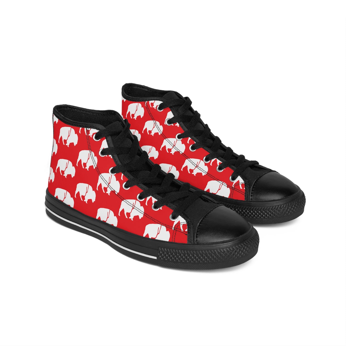 QKA Bills Backers White Standing Buffalo High-Top Sneakers
