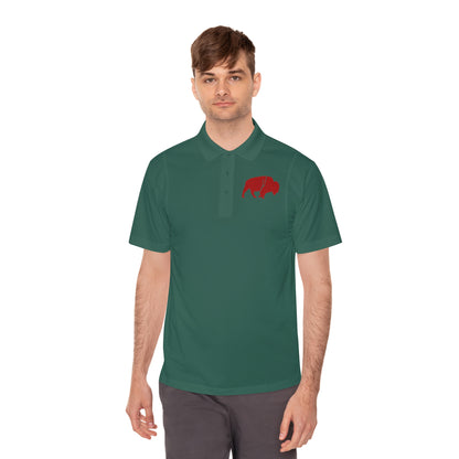 Men's Sport Polo Shirt with Buffalo Design - Casual Wear, Golf Shirt, Summer Collection, Outdoor Activity Shirt, Gift for Him