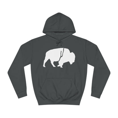 QKA Bills Backers White Standing Buffalo Classic Hoodie