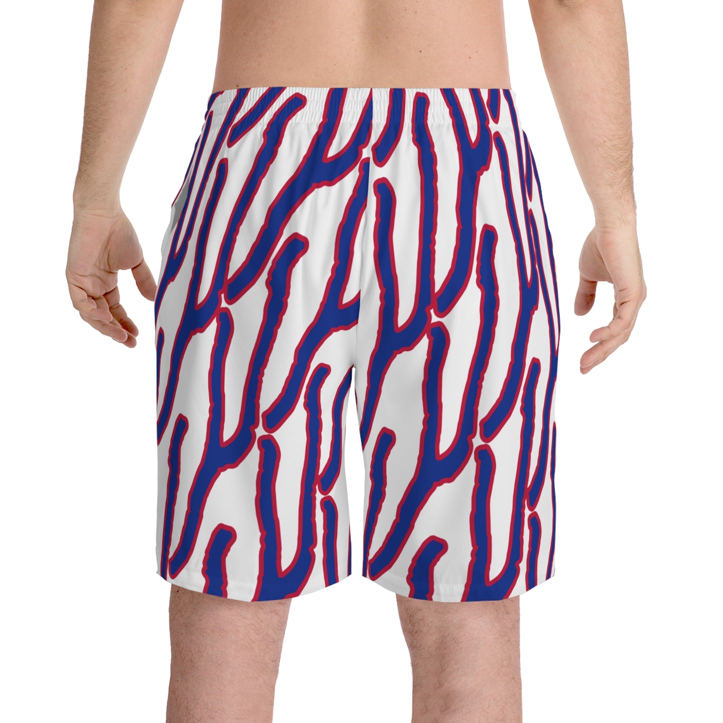 Men's Elastic Beach Shorts - Vibrant Coral Design, Summer Swimwear, Vacation Outfits, Pool Party Essentials, Beach Day Attire, [...]