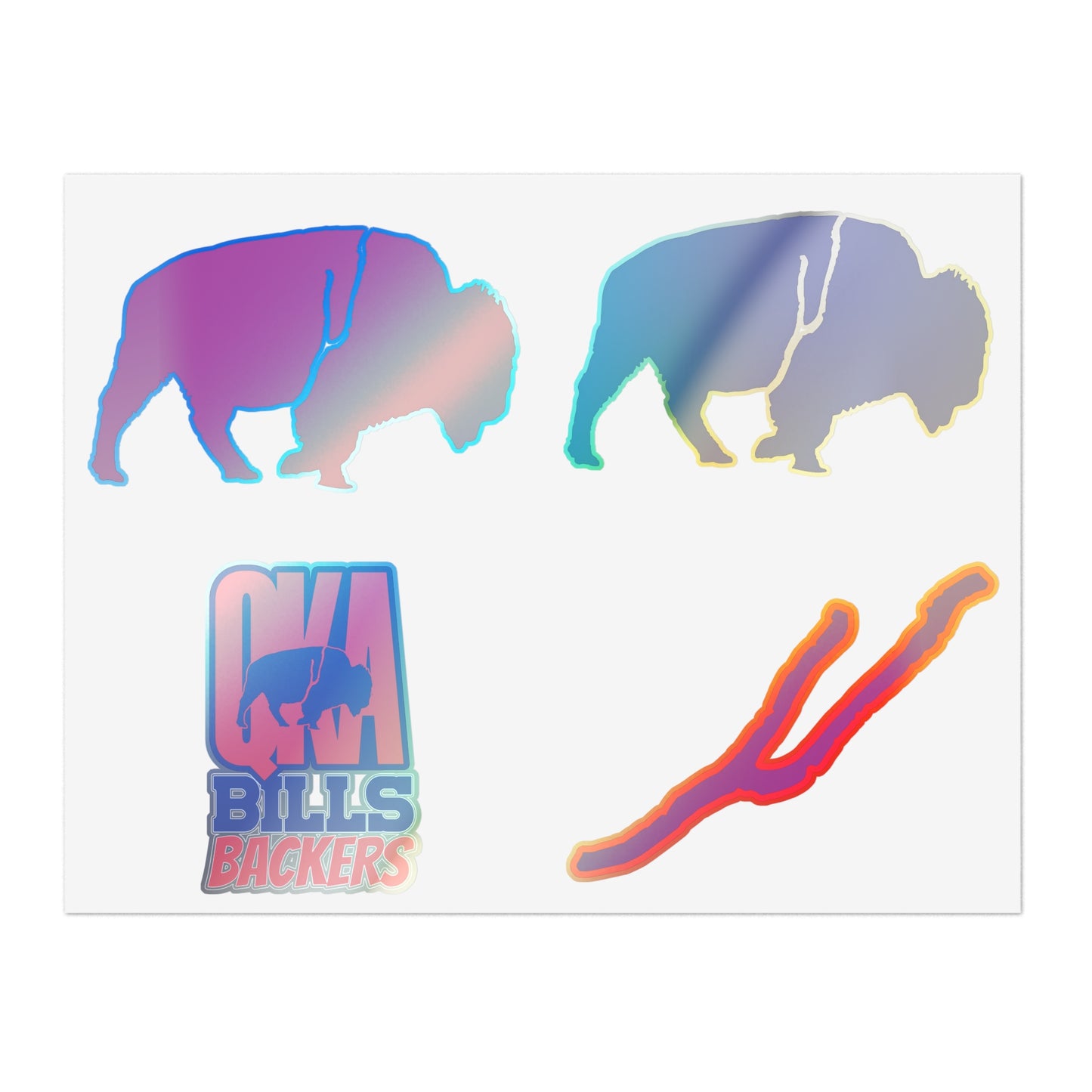 Sticker Sheets - The QKA Bills Backers Logo Collection