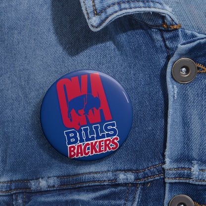 Custom Pin Buttons - QKA Bills Backers Logo