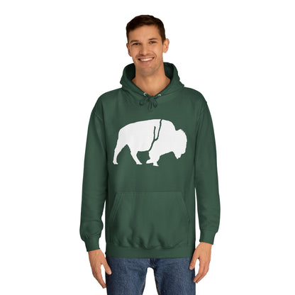 QKA Bills Backers White Standing Buffalo Classic Hoodie
