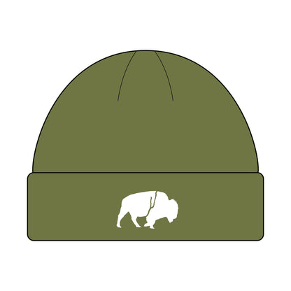 Buffalo Cuff Beanie for Winter, Outdoor Adventures, Unisex Gift, Cool Weather Accessory, Hipster Style Hat