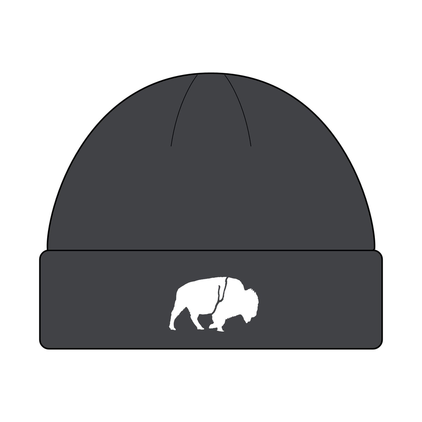 Buffalo Cuff Beanie for Winter, Outdoor Adventures, Unisex Gift, Cool Weather Accessory, Hipster Style Hat
