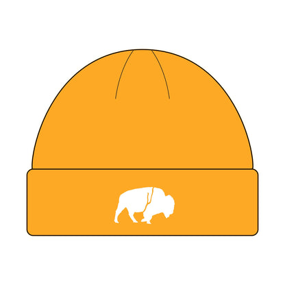Buffalo Cuff Beanie for Winter, Outdoor Adventures, Unisex Gift, Cool Weather Accessory, Hipster Style Hat