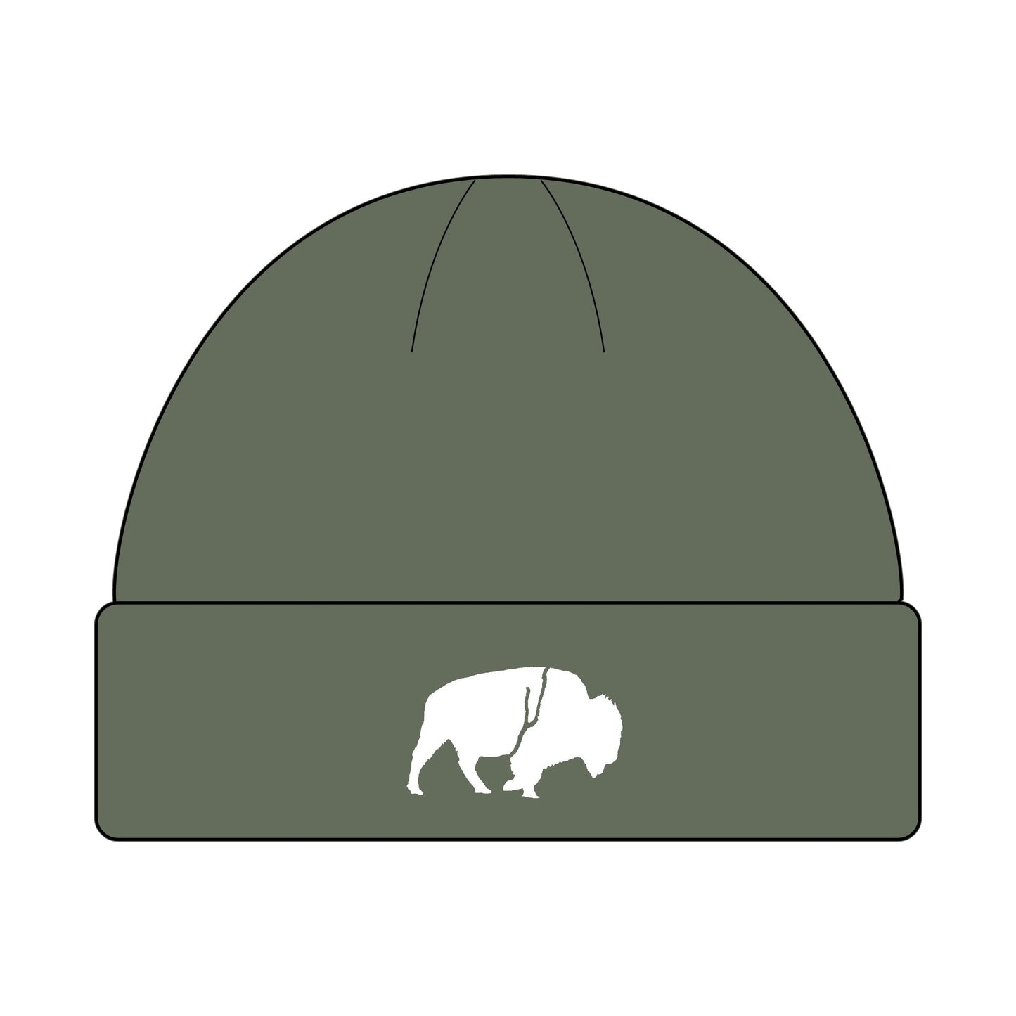 Buffalo Cuff Beanie for Winter, Outdoor Adventures, Unisex Gift, Cool Weather Accessory, Hipster Style Hat
