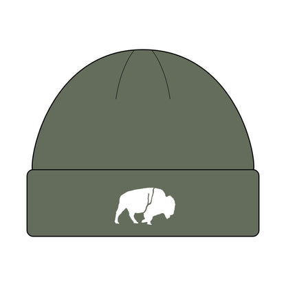 Buffalo Cuff Beanie for Winter, Outdoor Adventures, Unisex Gift, Cool Weather Accessory, Hipster Style Hat