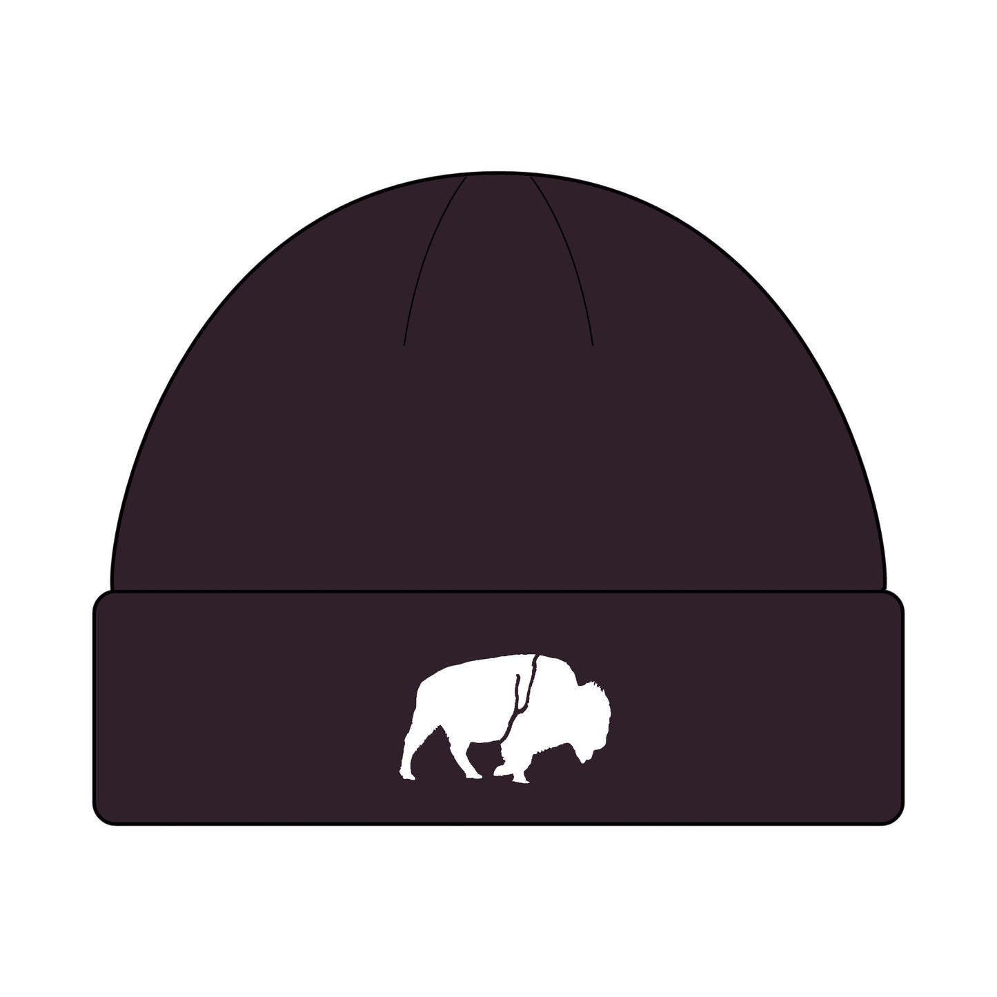 Buffalo Cuff Beanie for Winter, Outdoor Adventures, Unisex Gift, Cool Weather Accessory, Hipster Style Hat