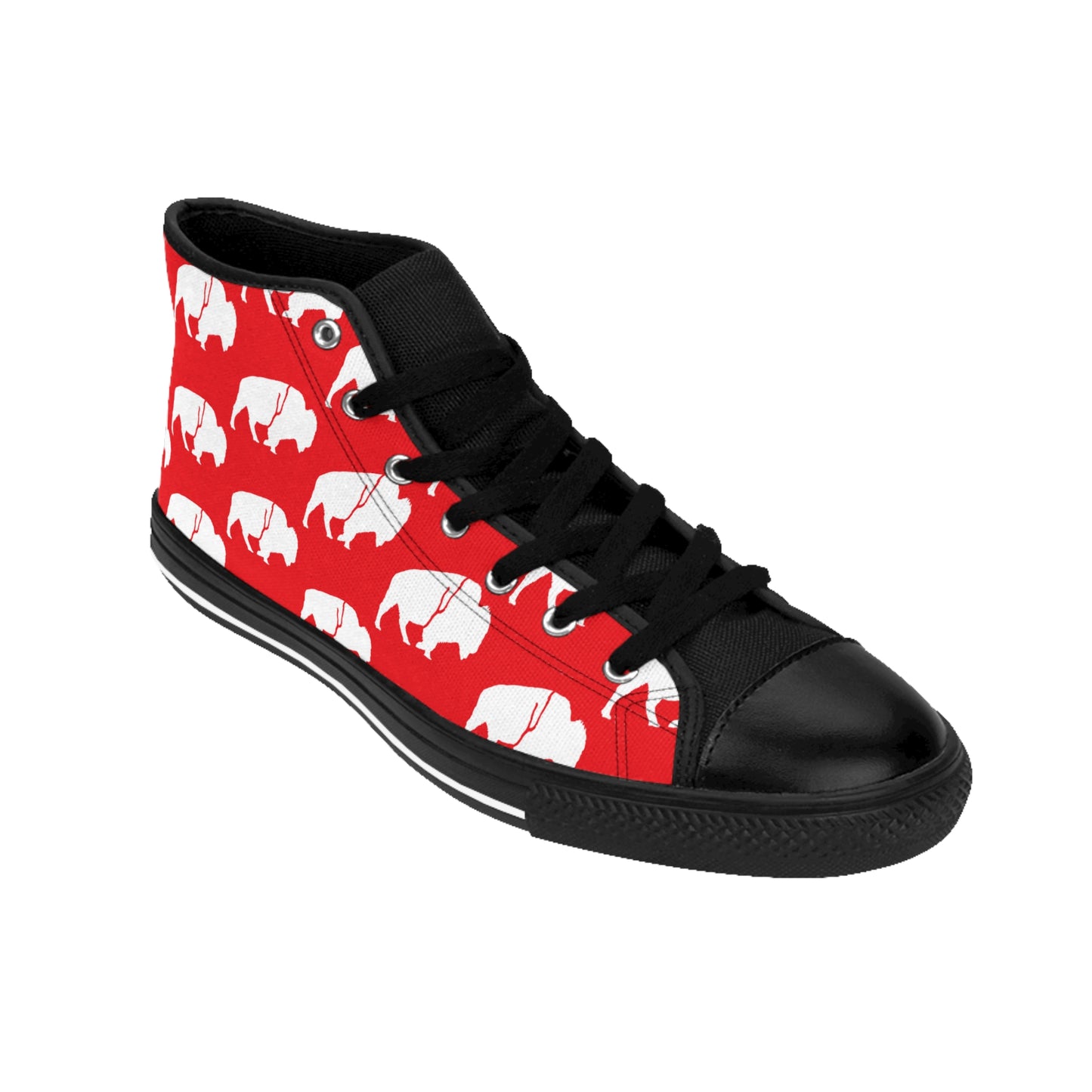 QKA Bills Backers White Standing Buffalo High-Top Sneakers