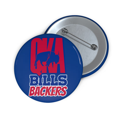 Custom Pin Buttons - QKA Bills Backers Logo